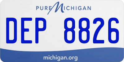 MI license plate DEP8826