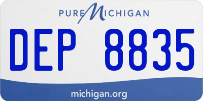 MI license plate DEP8835