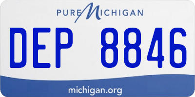 MI license plate DEP8846