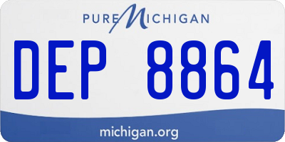 MI license plate DEP8864