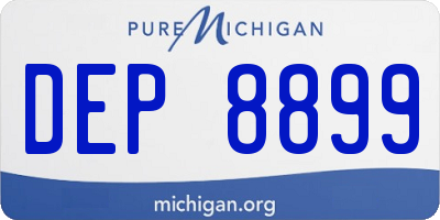 MI license plate DEP8899