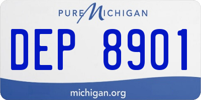 MI license plate DEP8901