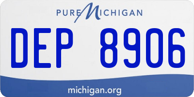 MI license plate DEP8906