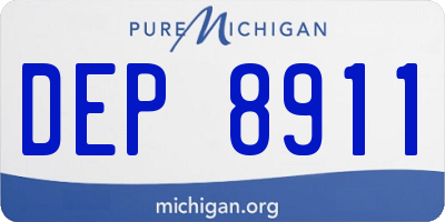 MI license plate DEP8911