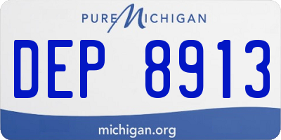 MI license plate DEP8913