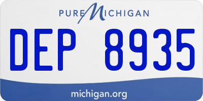 MI license plate DEP8935