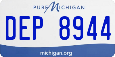 MI license plate DEP8944