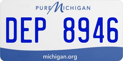 MI license plate DEP8946