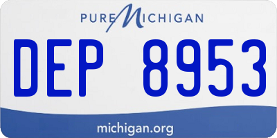 MI license plate DEP8953