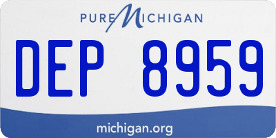 MI license plate DEP8959