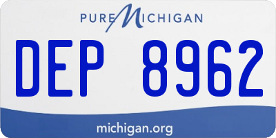 MI license plate DEP8962