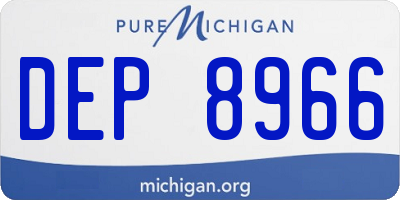 MI license plate DEP8966