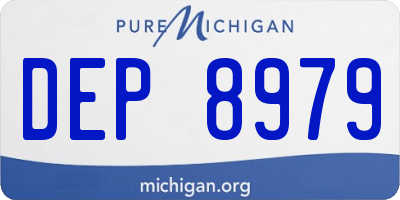 MI license plate DEP8979