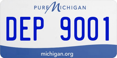 MI license plate DEP9001