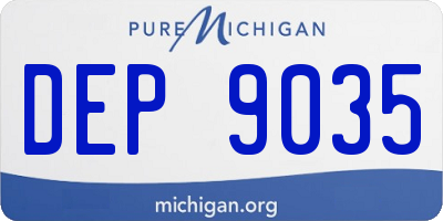MI license plate DEP9035