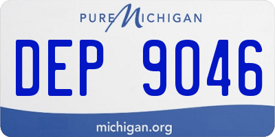MI license plate DEP9046