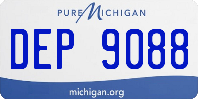 MI license plate DEP9088