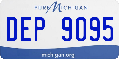 MI license plate DEP9095