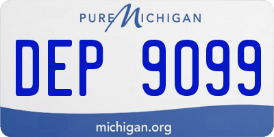 MI license plate DEP9099