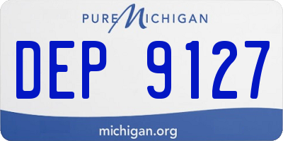 MI license plate DEP9127