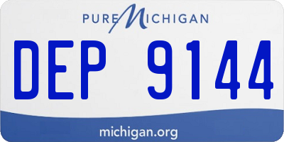 MI license plate DEP9144
