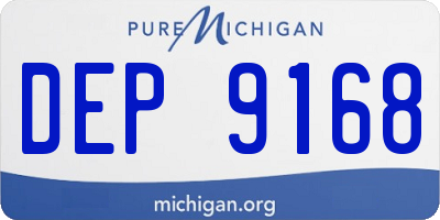 MI license plate DEP9168