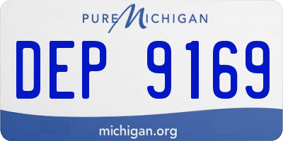 MI license plate DEP9169