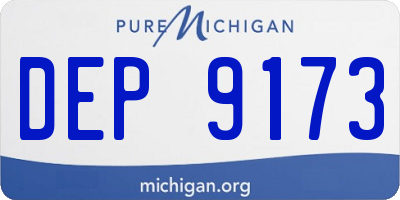 MI license plate DEP9173