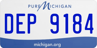 MI license plate DEP9184