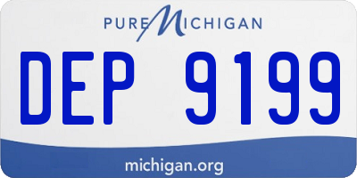 MI license plate DEP9199