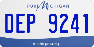 MI license plate DEP9241