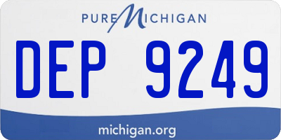 MI license plate DEP9249