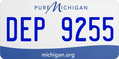 MI license plate DEP9255