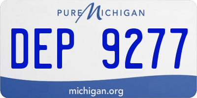 MI license plate DEP9277