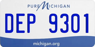 MI license plate DEP9301