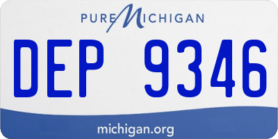 MI license plate DEP9346