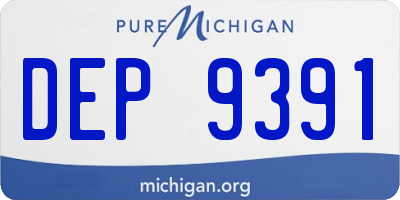 MI license plate DEP9391