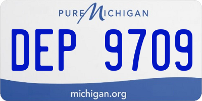MI license plate DEP9709