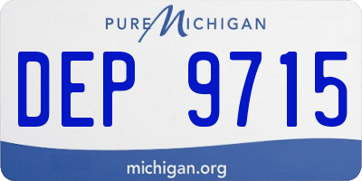 MI license plate DEP9715