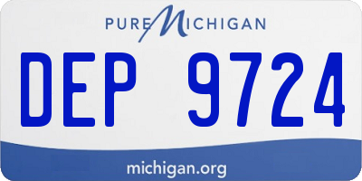 MI license plate DEP9724