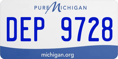 MI license plate DEP9728