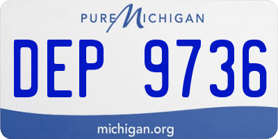 MI license plate DEP9736