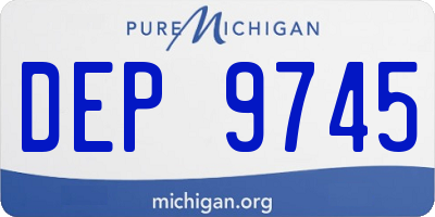 MI license plate DEP9745