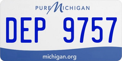 MI license plate DEP9757