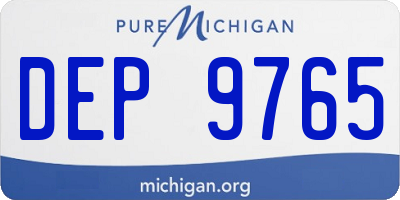 MI license plate DEP9765