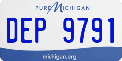 MI license plate DEP9791