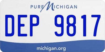 MI license plate DEP9817