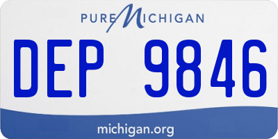 MI license plate DEP9846