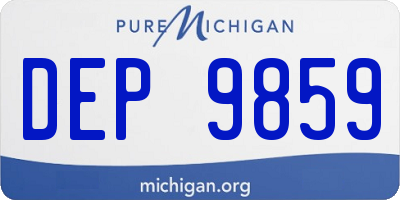 MI license plate DEP9859