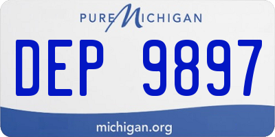 MI license plate DEP9897